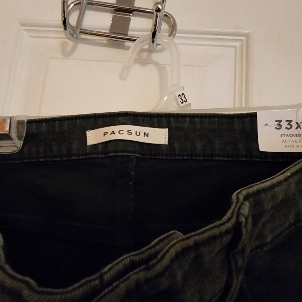 PACSUN Stacked Black Jeans